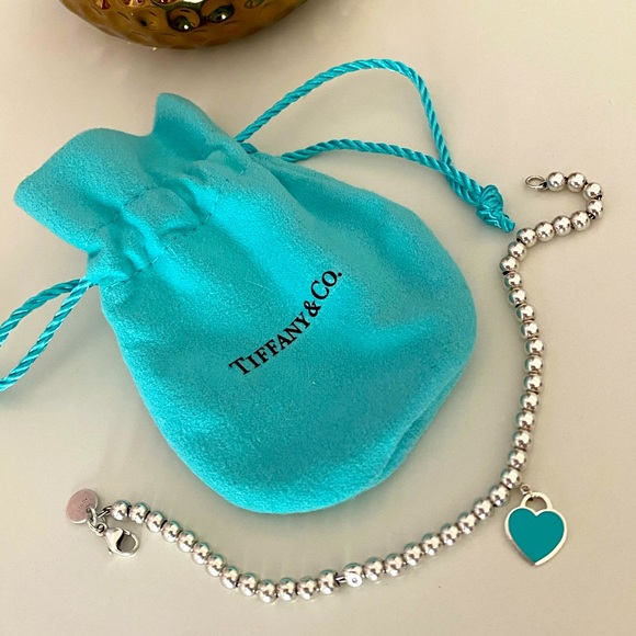 Tiffany & Co. Jewelry - Tiffany and Co Blue heart tag bracelet